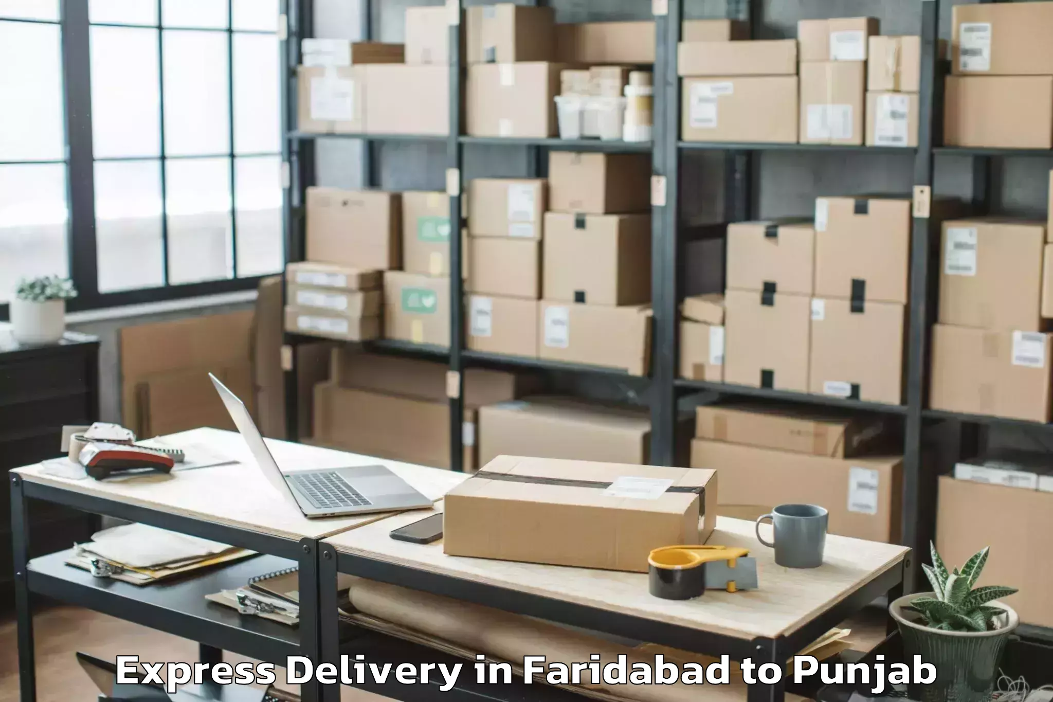 Top Faridabad to Abhilashi University Faridkot Express Delivery Available